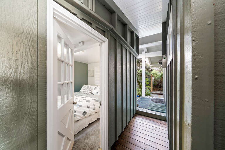 Access to cabana is just across from the front door