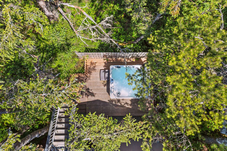 Private Hot tub off the back deck