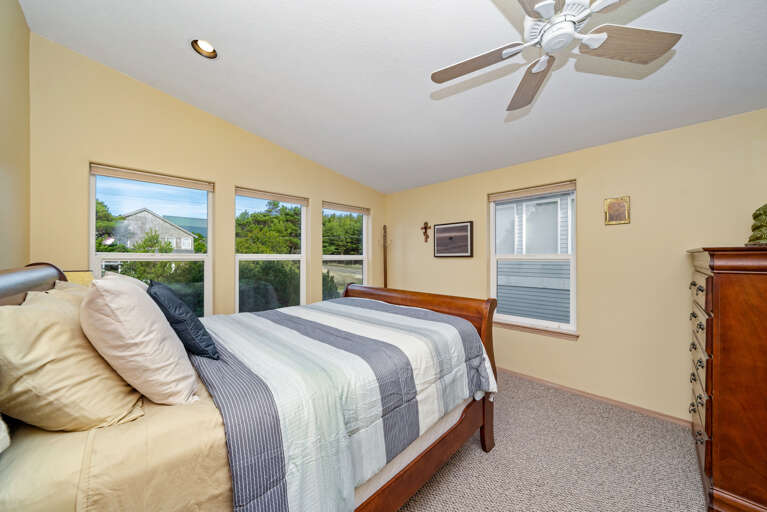 Master Queen bedroom upstairs with attached bath. 