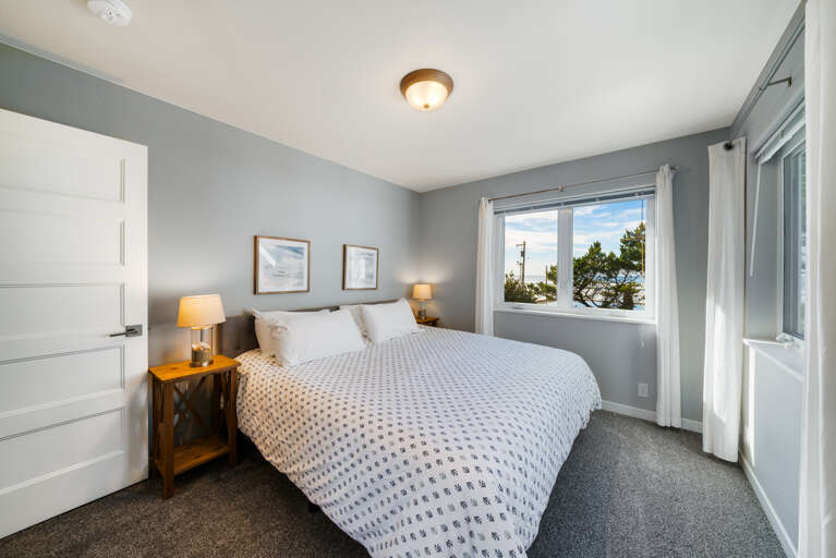 King bedroom on 2nd level with ocean views