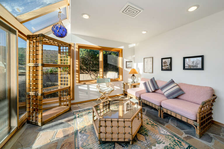 Downstairs Sun room with access to back shared patio