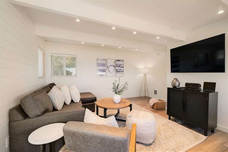 Living room with Smart TV and Ocean Views