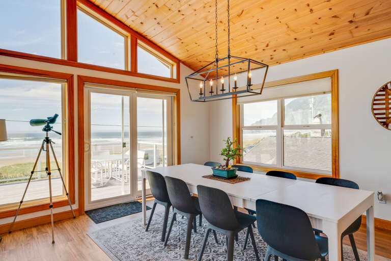 Dining area with seating for 8