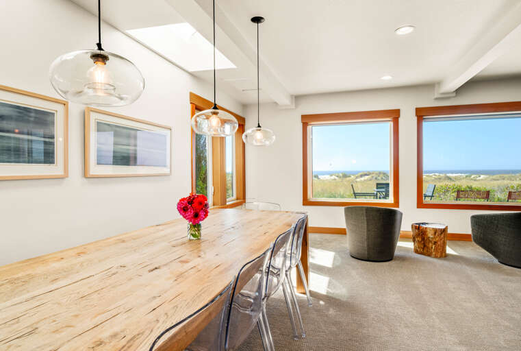 Large banquet style table with room for 10