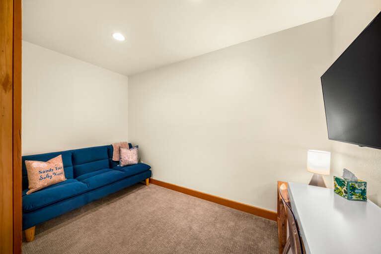 Office/Den with Smart Tv, Desk and Euro sofa