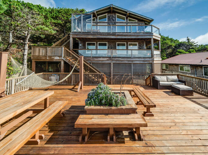 Large Deck with Hammock and Ocean Views