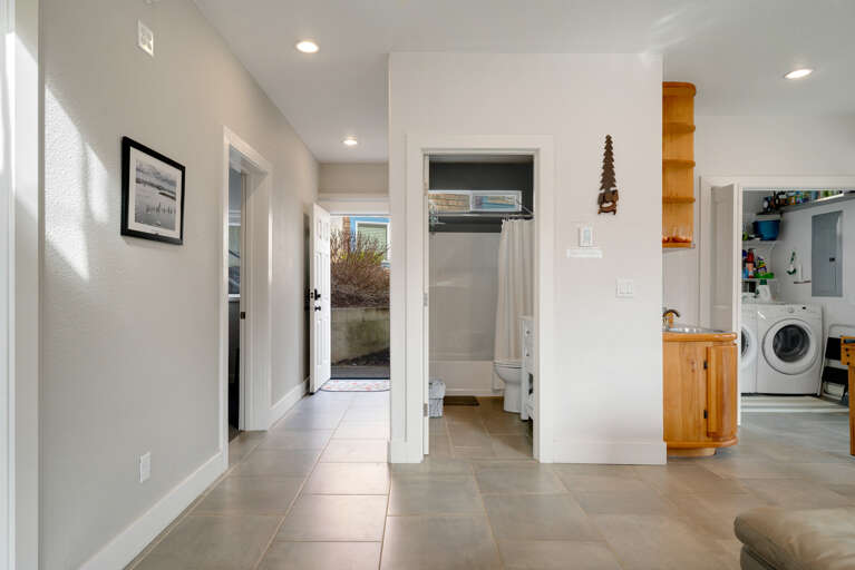 Lower level exterior access from side of the house. Great for dogs who don't like the spiral stairs.  Lower level exterior access from side of the house. Great for dogs who don't like the spiral stairs.