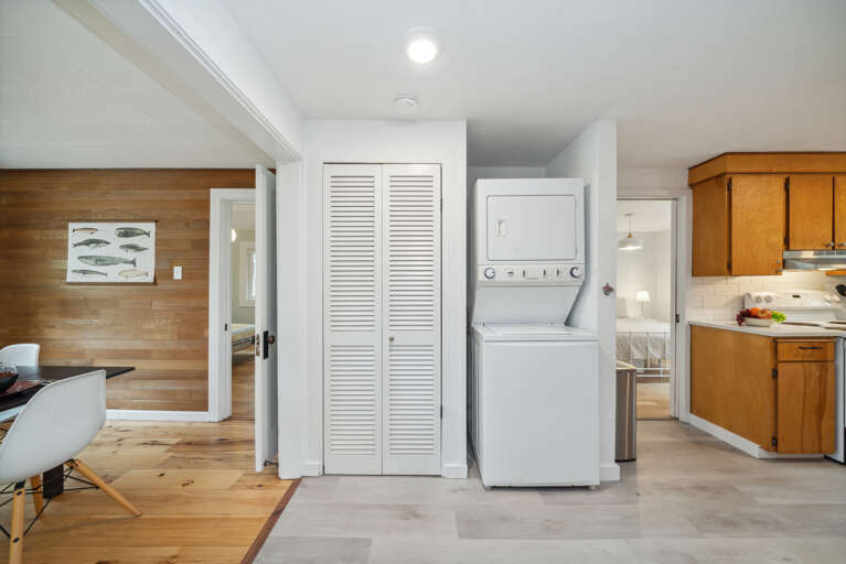 Stackable washer dryer. 