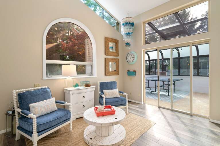 Reading nook and sunroom entrance