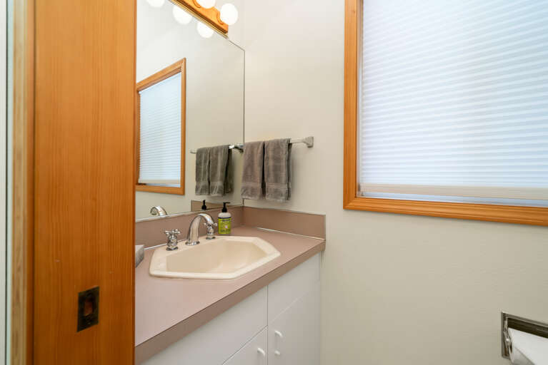 1/2 bath off of laundry room 