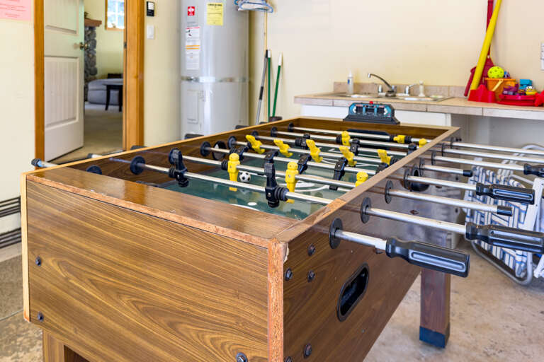 Garage with foosball. Garage with foosball.