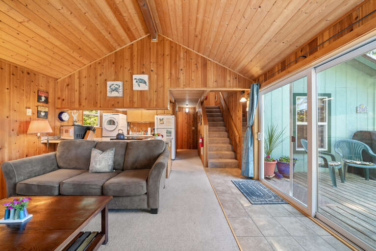 Stairs to loft area off of living room