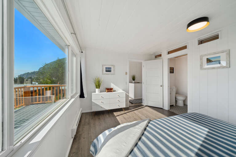 Upstairs King Bedroom with private bath-Ocean views from this master suite.