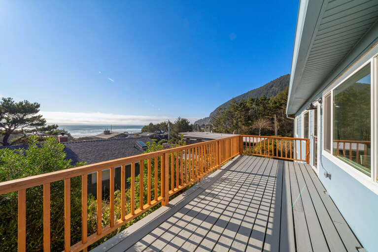 Ocean facing deck off of living area.Deck furniture will be available. 