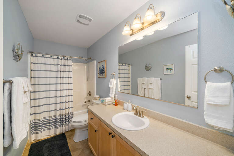 Hallway bath with shower/tub combo