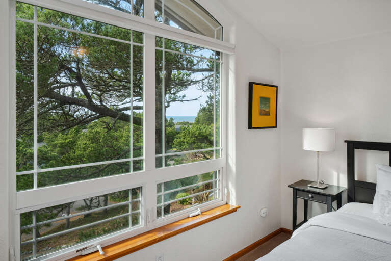 Master bedroom with master bath with walk in shower and access to the upper deck. 