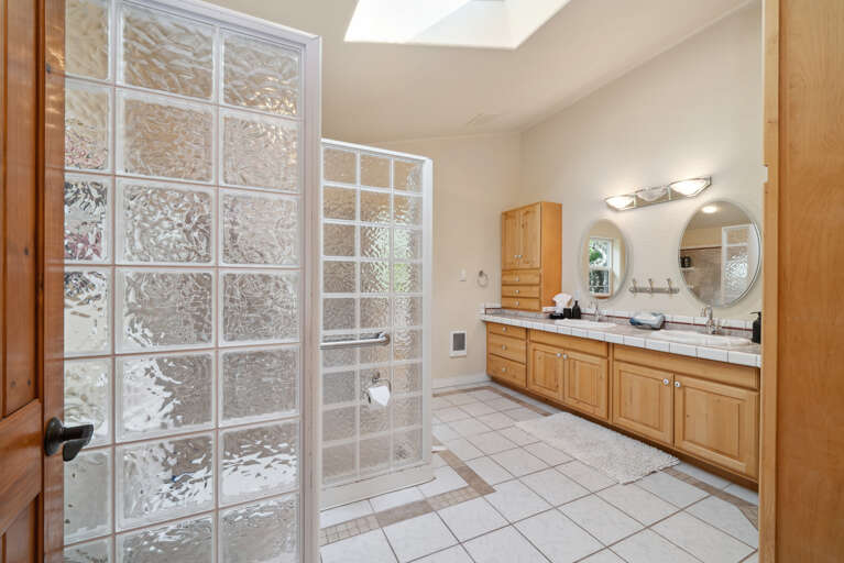 Master bathroom with walk in shower