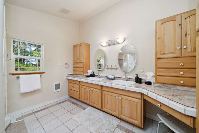 Master bathroom with walk in shower