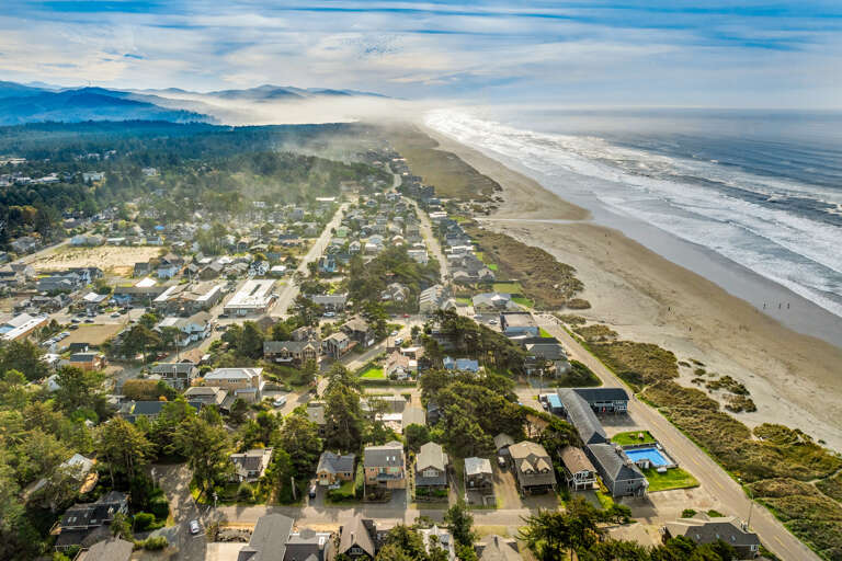 1 block to the beach and town