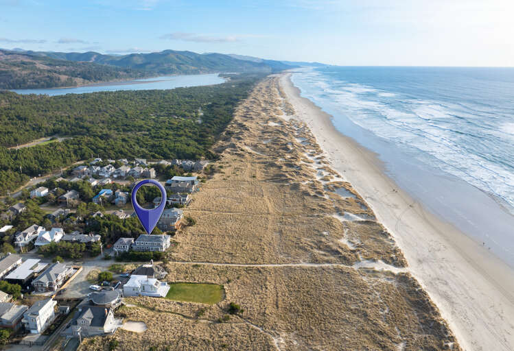 Oceanfront with trail down to water Oceanfront with trail down to water