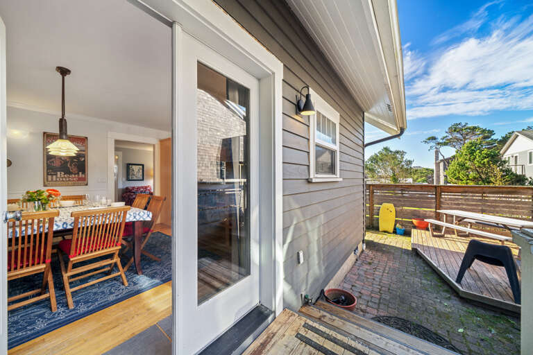 Access off the kitchen to the back yard