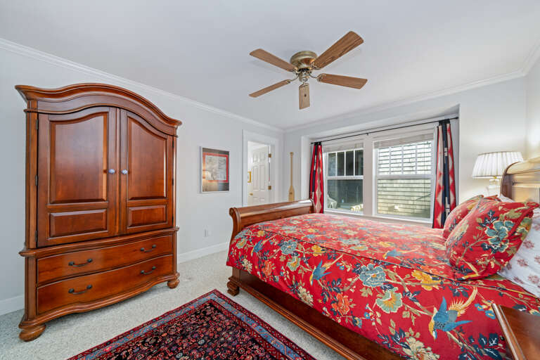 Master bedroom with Cable TV, queen bedroom with private bath with walk in shower. 