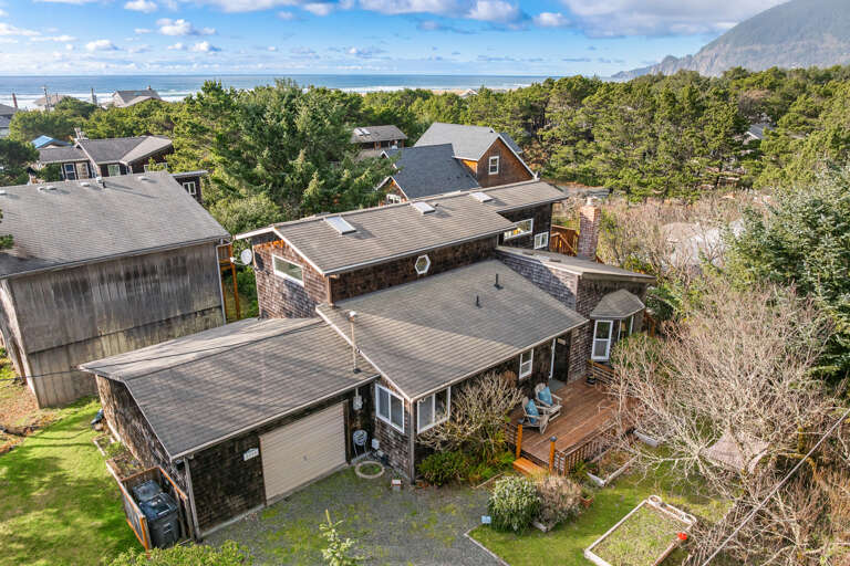 Aerial View of the front area of the house