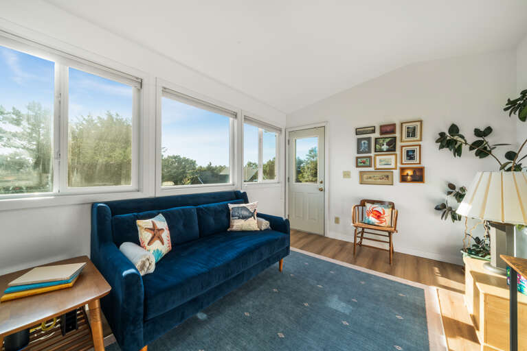 Upstairs den with Streaming TV, VCR, movies and books