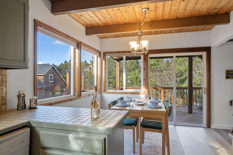 DIning room with extension table that will seat 6
