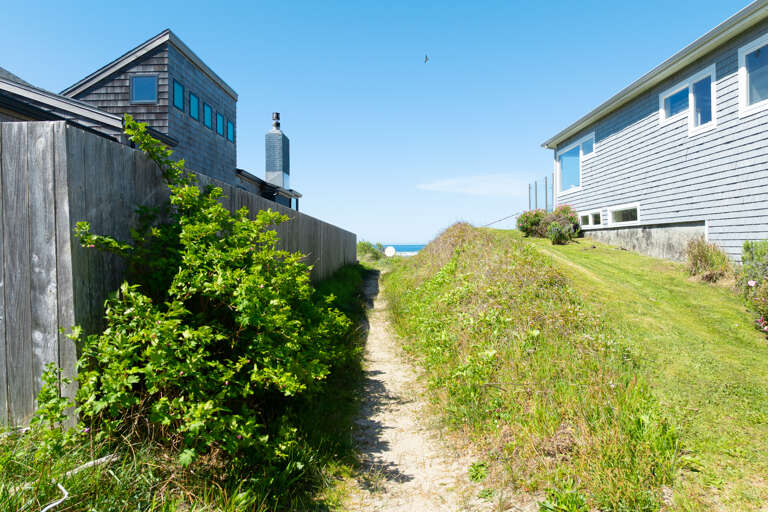 Beach access path across the street