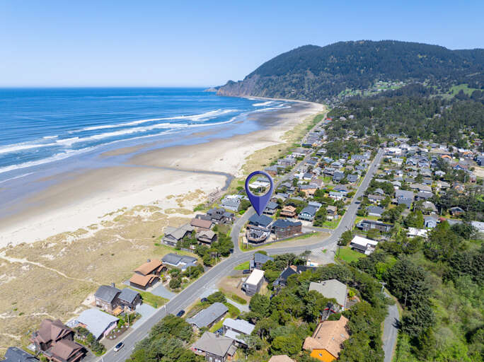 Aerial view of beach location