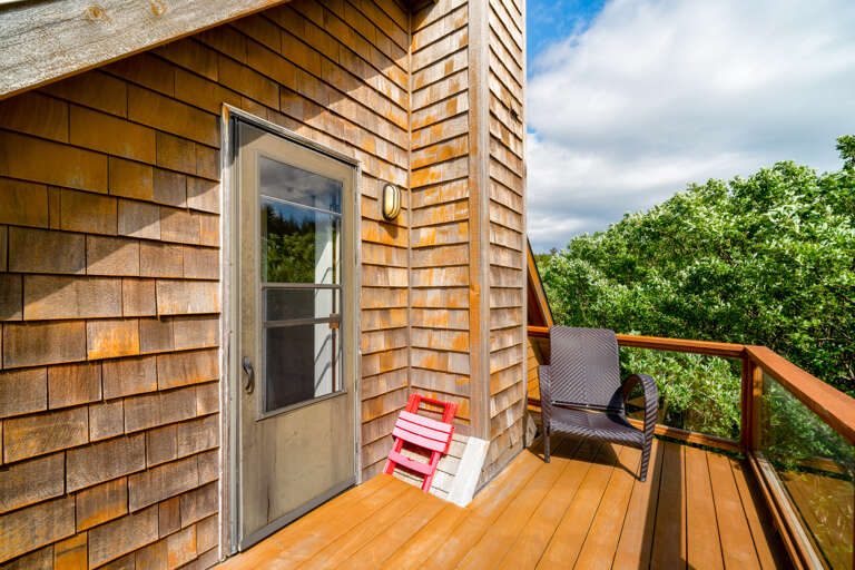 Private deck off of King/Twin bedroom. 