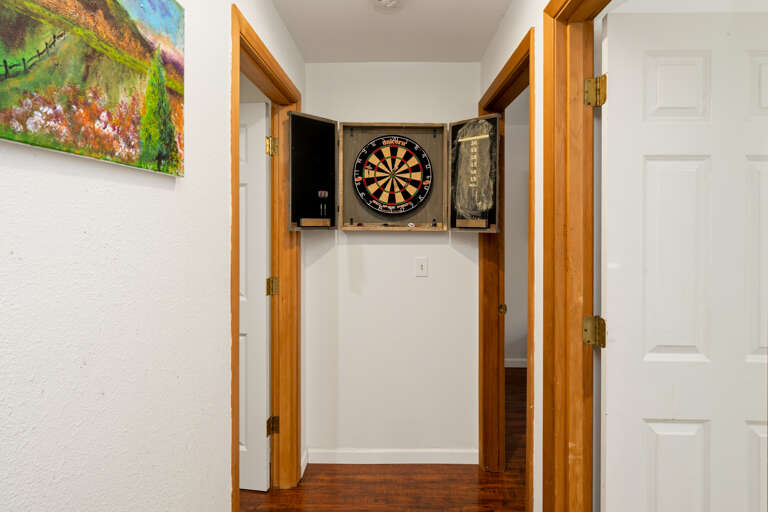 Downstairs dart board