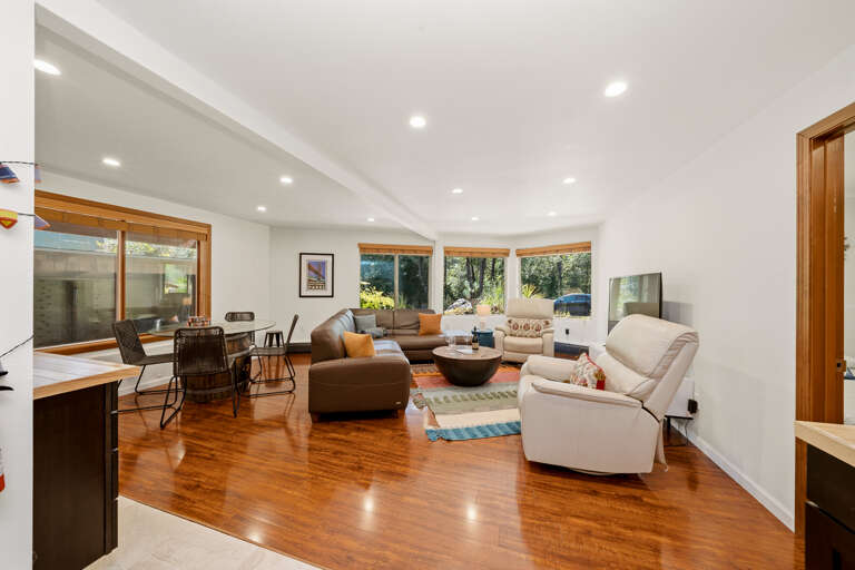 Downstairs living area with streaming TV