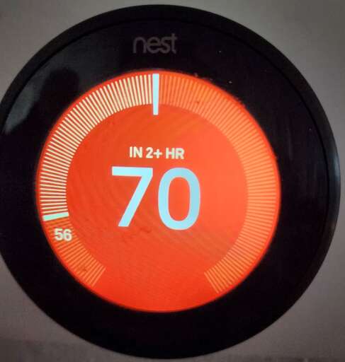Nest's thermostat makes it easy to adjust the temperature day and night. Nest's thermostat makes it easy to adjust the temperature day and night.