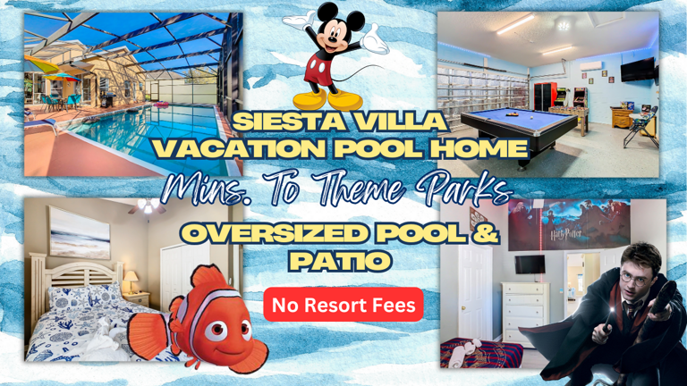 Welcome to Siesta Villa Vacation Pool Home | Mins. from Disney & Theme Parks W/AC Game Room Welcome to Siesta Villa Vacation Pool Home | Mins. from Disney & Theme Parks W/AC Game Room
