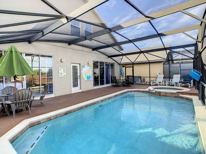 Spacious private pool—perfect for family fun and sun-soaked days. Spacious private pool—perfect for family fun and sun-soaked days.