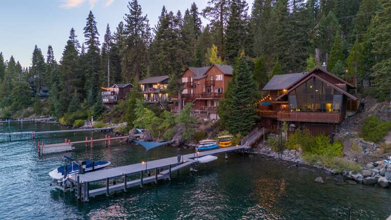 Enjoy the sunsets from the private dock, where the sky lights up in shades of gold and pink over the lake.