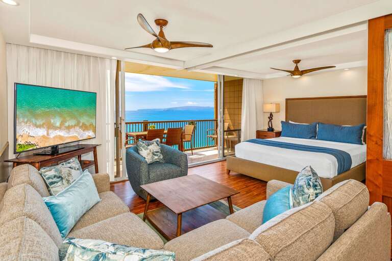 Oceanfront Oasis With Plush Furniture, Scenic View, And Serene Balcony