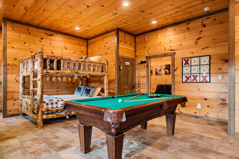 Pool table for games with family and friends