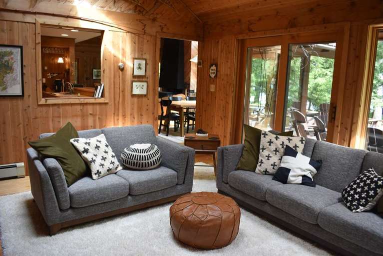 Family Room Adjacent To Kitchen And Dining Area