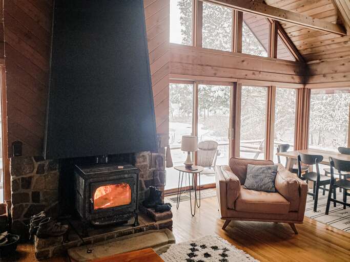 Wood Burning Fireplace!