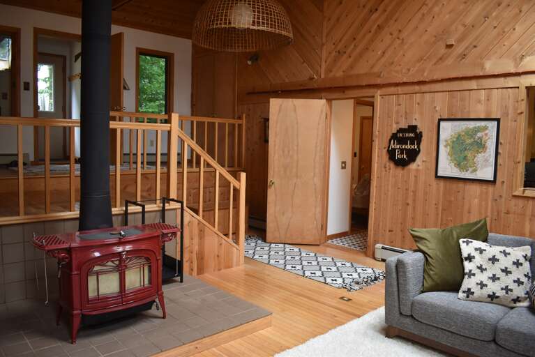 Wood Stove In Family Room