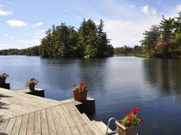 Spectacular views from the 140' waterfront.