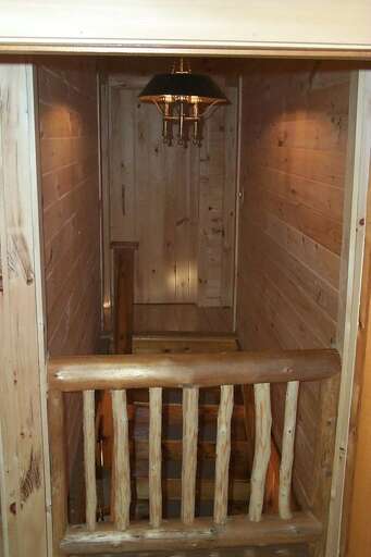 Stairwell with Antique Light