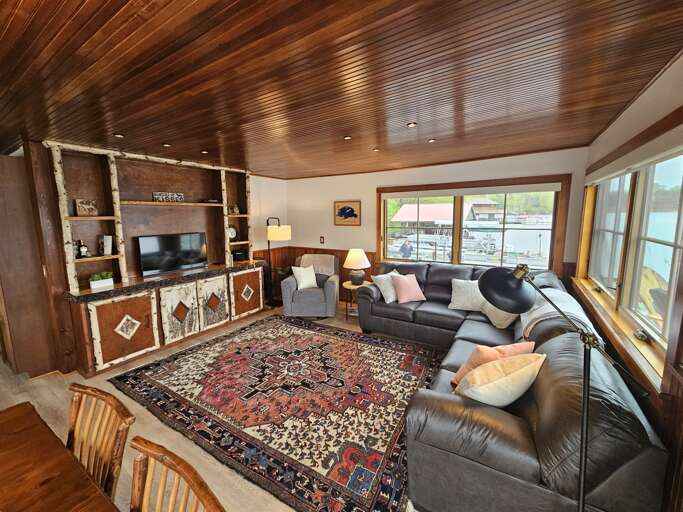 Living Room with Handmade Built-In