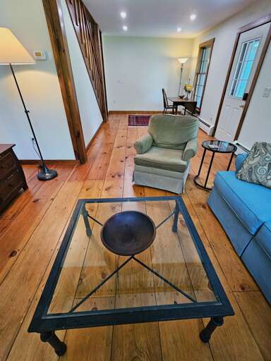 Beautiful wide planked hardwood floors