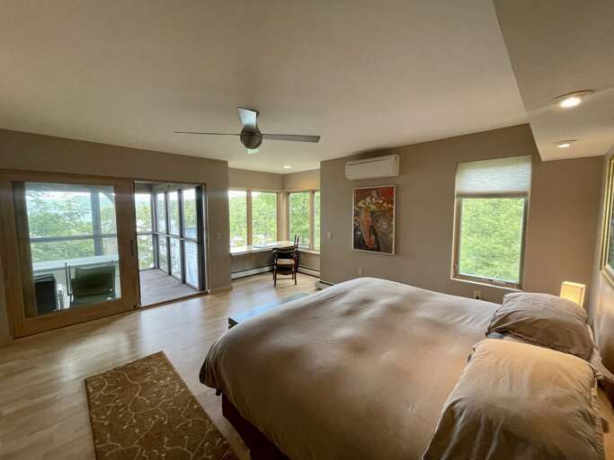 Master Looking at Screened in Porch and Desk