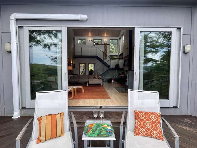 Huge slider into Living Room