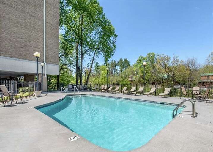 Outdoor Seasonal Resort Pool and Hot Tub